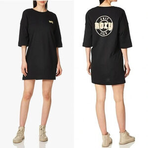 Roxy Women's Macrame Hour Short Sleeve T-Shirt dress XS